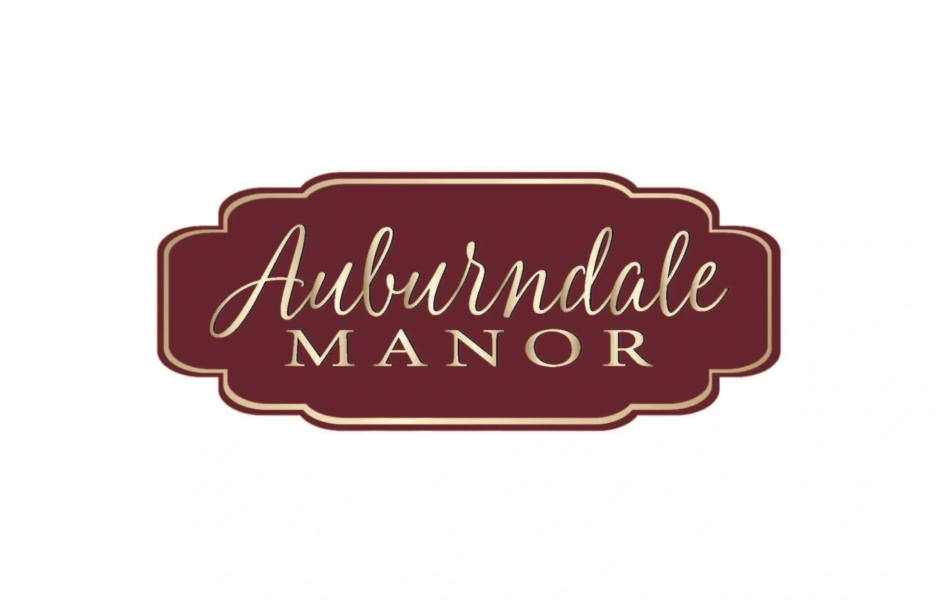 A red sign that says auburndale manor.